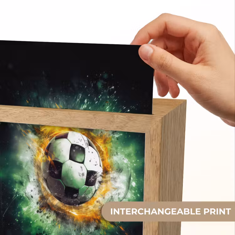 Bal - Voetbal - Groen - Oranje - Rook Light Box met kabel (Kinderlampje) klein -USP_websiteprintEN