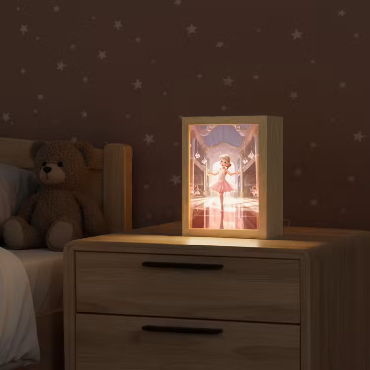 Ballerina - Meisjes - Roze - Kinderen Light Box met kabel klein -sfeer1_kind