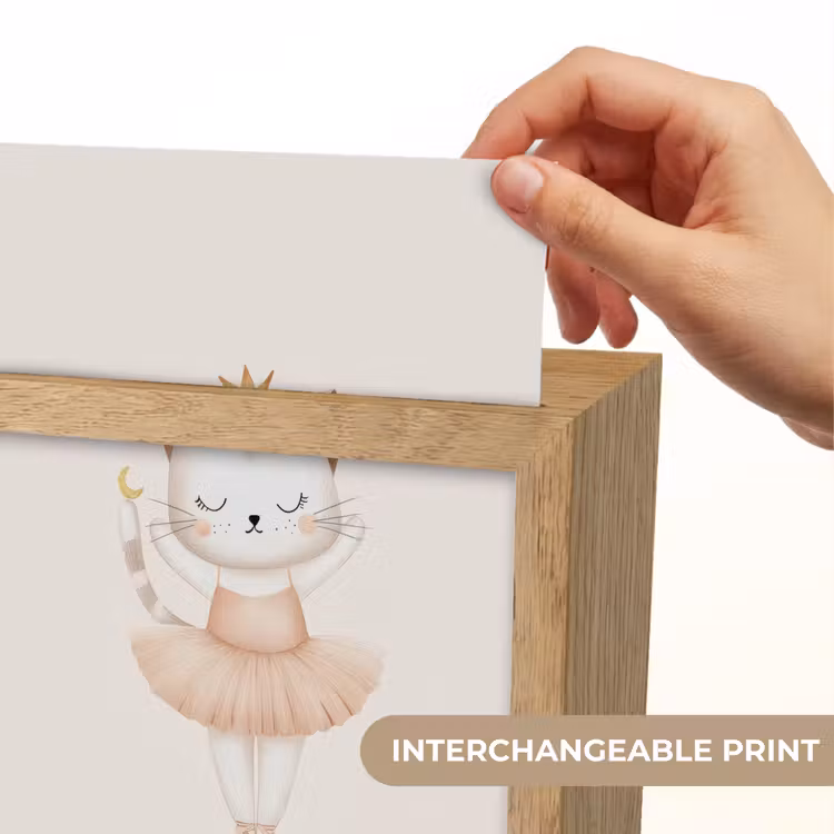 Ballerina - Kitten - Beige Light Box met kabel (Kinderlampje) klein -USP_websiteprintEN