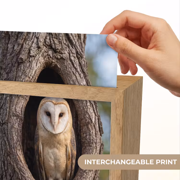 Kerkuil - Boom - Natuur - Bruin Light Box met kabel (Kinderlampje) klein -USP_websiteprintEN