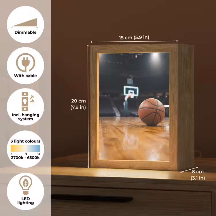 Basketbal - Arena - Sport Light Box met kabel (Kinderlampje) klein -USP_EN