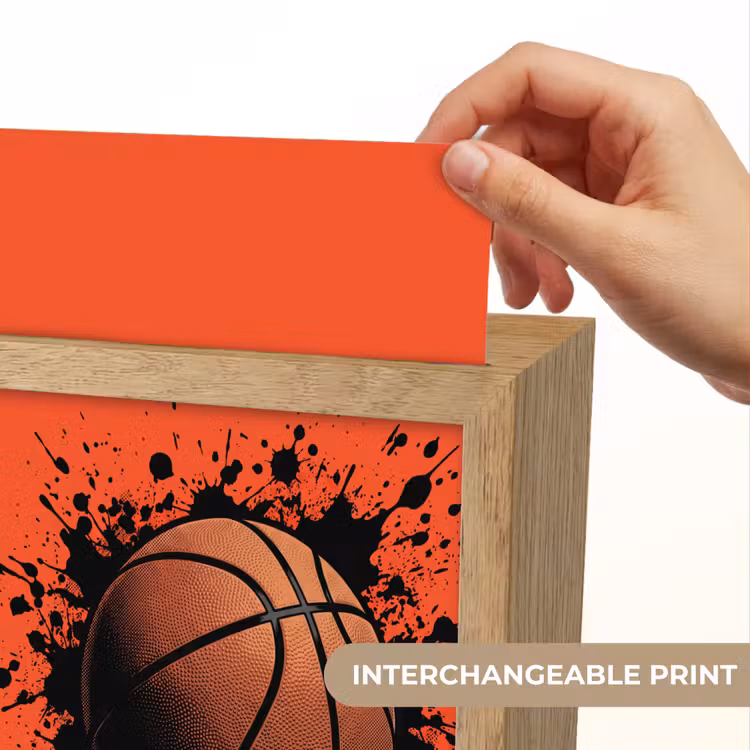 Basketbal - Verf - Sport - Oranje Light Box met kabel (Kinderlampje) klein -USP_websiteprintEN