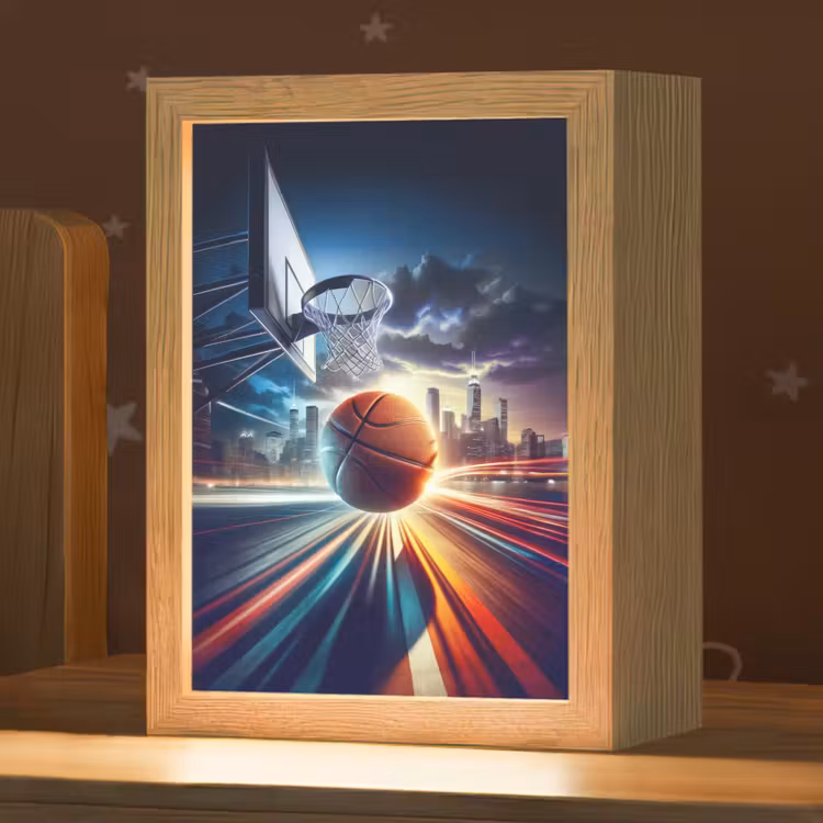 Basketbal - Sport  - Basket - Stad Light Box met kabel klein -zzz_3d_website