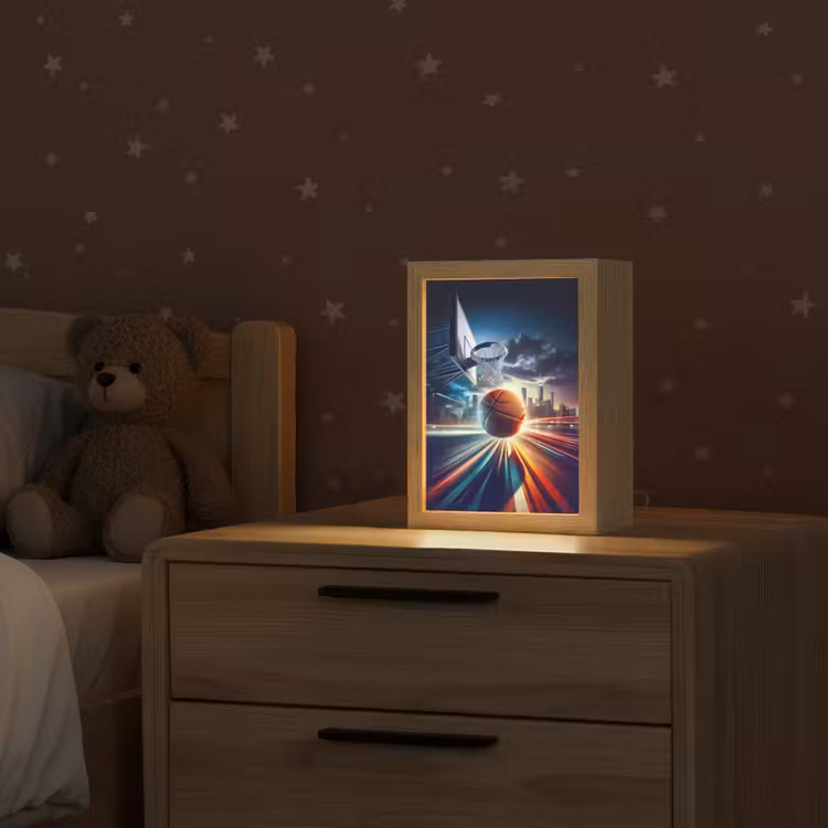 Basketbal - Sport  - Basket - Stad Light Box met kabel klein -sfeer1_kind