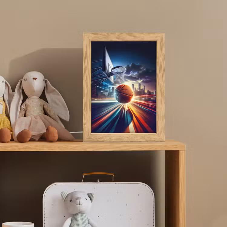 Basketbal - Sport  - Basket - Stad Light Box met kabel klein -sfeer2_kind