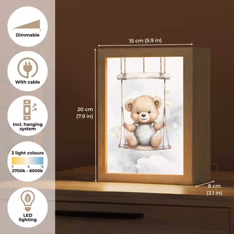 Beer - Baby - Dier - Kinderen Light Box met kabel (Kinderlampje) klein -USP_EN
