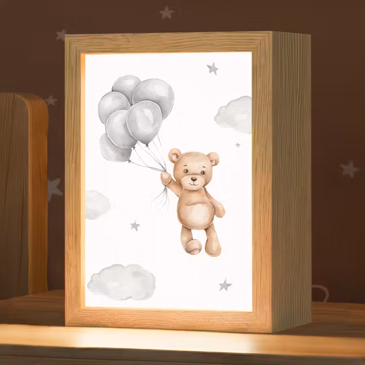 Beer - Ballon - Sterren - Kinderen Light Box met kabel klein -zzz_3d_website
