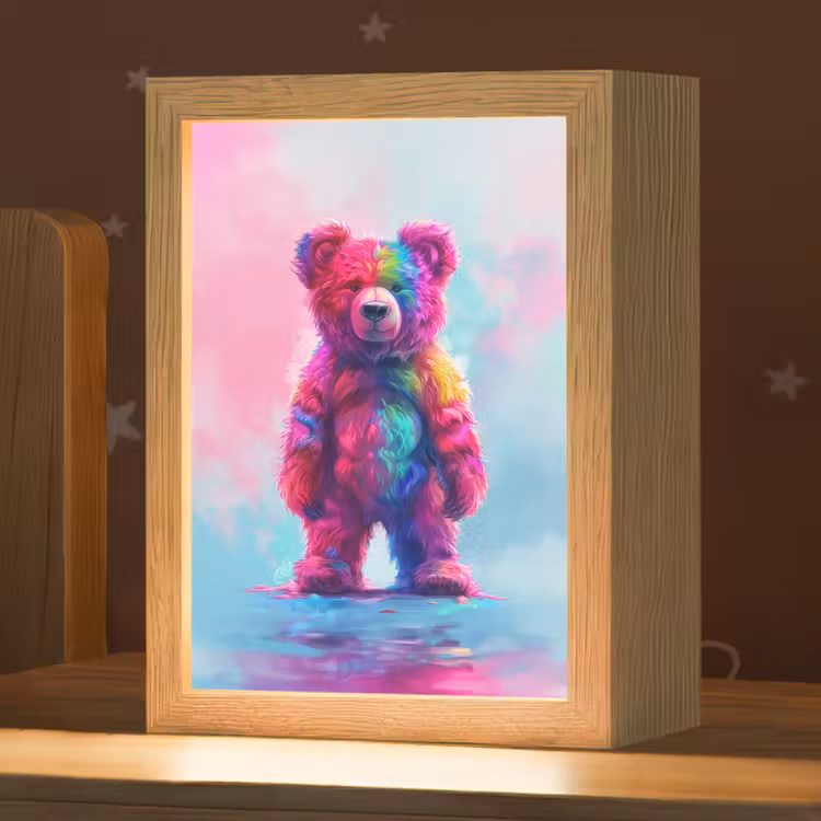 Beer - Kleurrijk - Dier Light Box met kabel klein -zzz_3d_website
