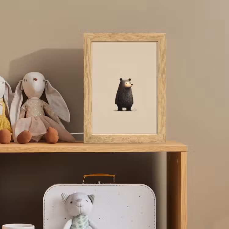 Beer - Donkerbruin - Minimalistisch Light Box met kabel klein -sfeer2_kind
