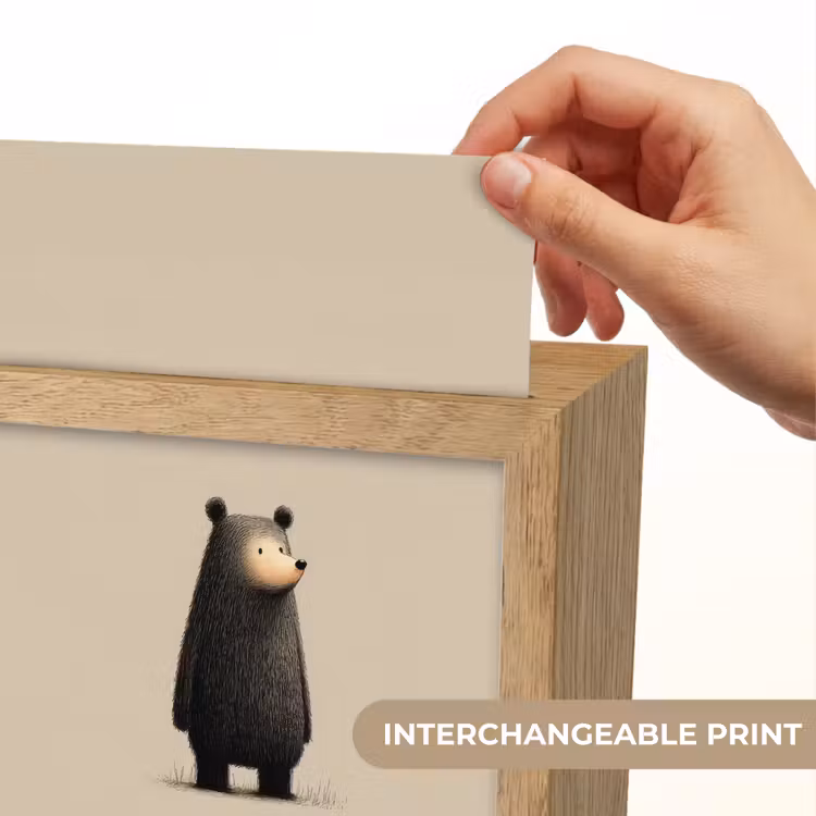 Beer - Donkerbruin - Minimalistisch Light Box met kabel (Kinderlampje) klein -USP_websiteprintEN