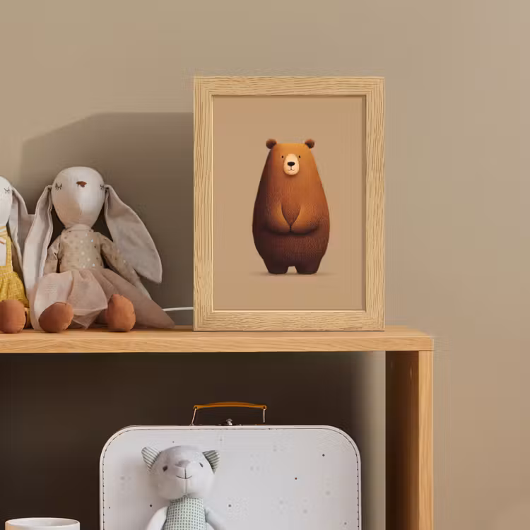Beer - Minimalistisch - Bruin Light Box met kabel klein -sfeer2_kind