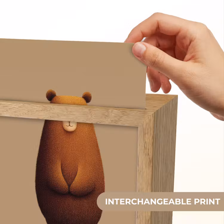 Beer - Minimalistisch - Bruin Light Box met kabel (Kinderlampje) klein -USP_websiteprintEN