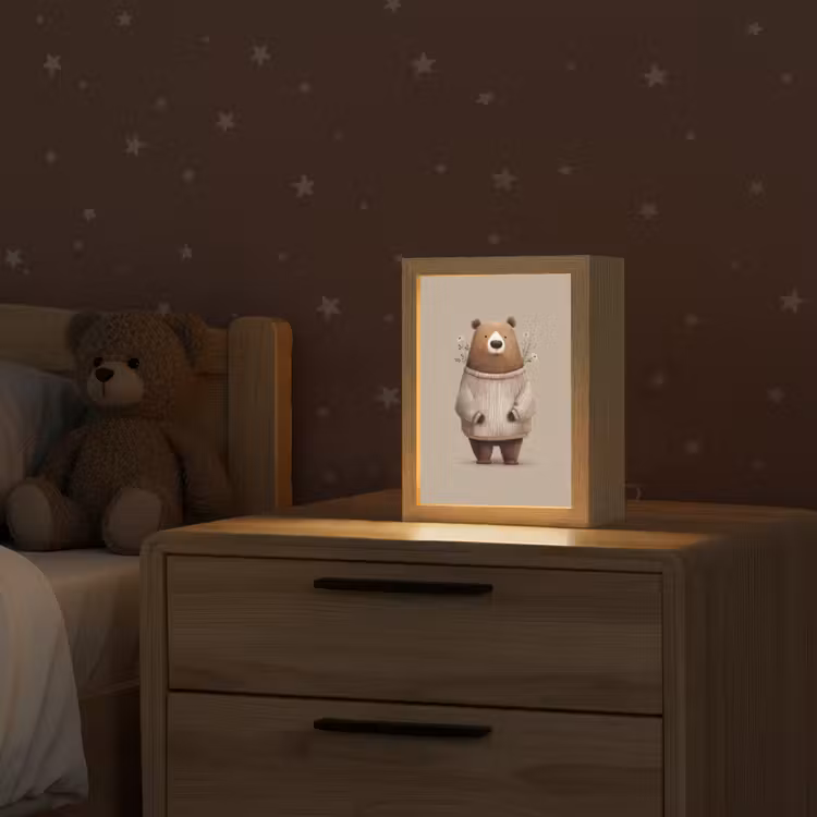 Beer - Witte bloemen - Knus Light Box met kabel klein -sfeer1_kind