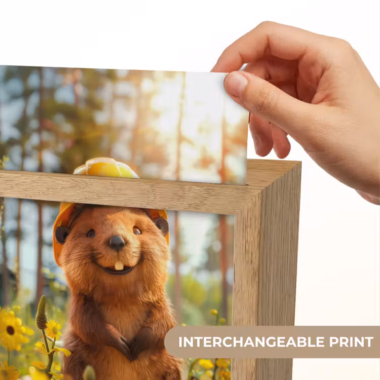 Bever - Dier - Bouwhelm - Natuur Light Box met kabel (Kinderlampje) klein -USP_websiteprintEN