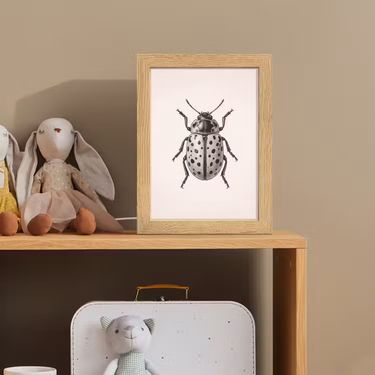 Kever - Insect - Vintage Light Box met kabel (Kinderlampje) klein -sfeer2_kind