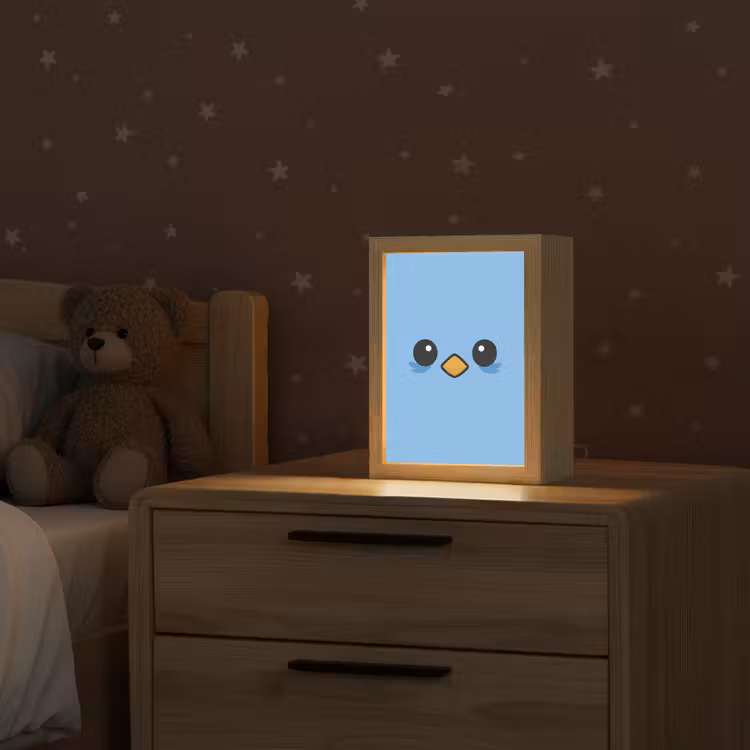 Vogel - Blauw - Eenvoudig Light Box met kabel klein -sfeer1_kind
