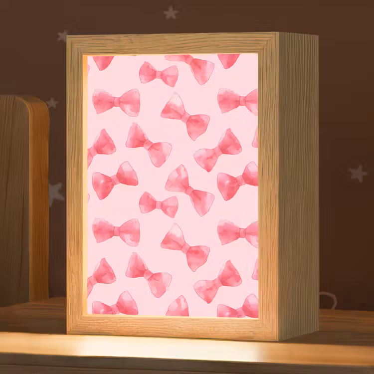 Strikken - Aquarel - Roze Light Box met kabel (Kinderlampje) klein 904 -zzz_3d_website