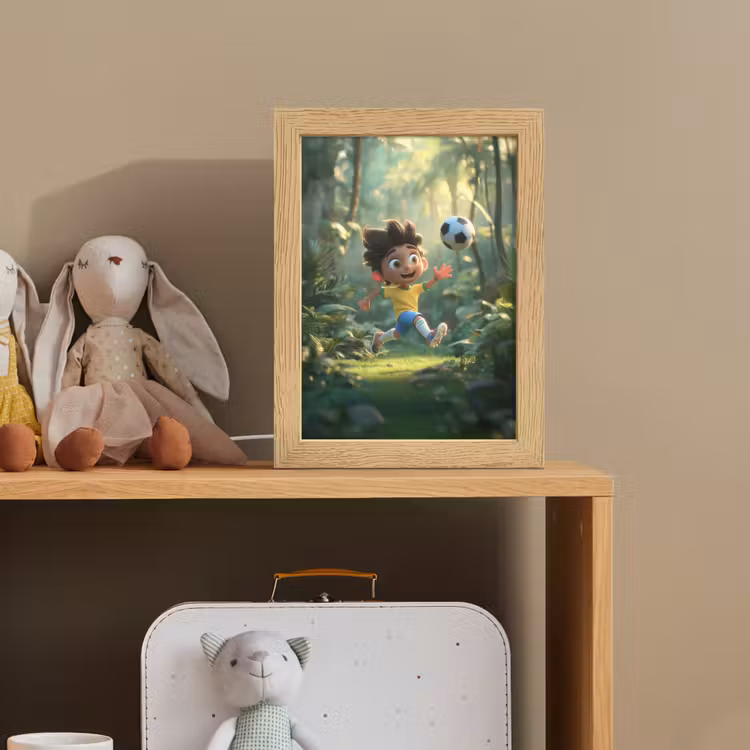 Jongen - Voetbal - Bos Light Box met kabel klein -sfeer2_kind