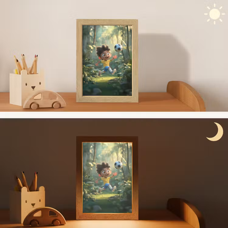 Jongen - Voetbal - Bos Light Box met kabel klein -sfeer3_kind
