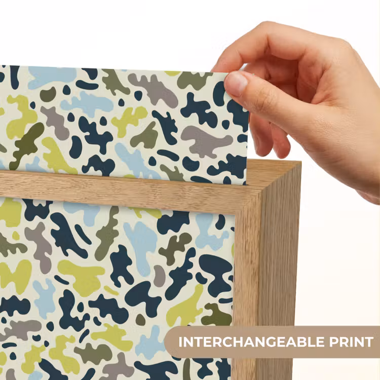 Camouflage - Groen - Blauw - Jongens - Kinderen Light Box met kabel (Kinderlampje) klein -USP_websiteprintEN