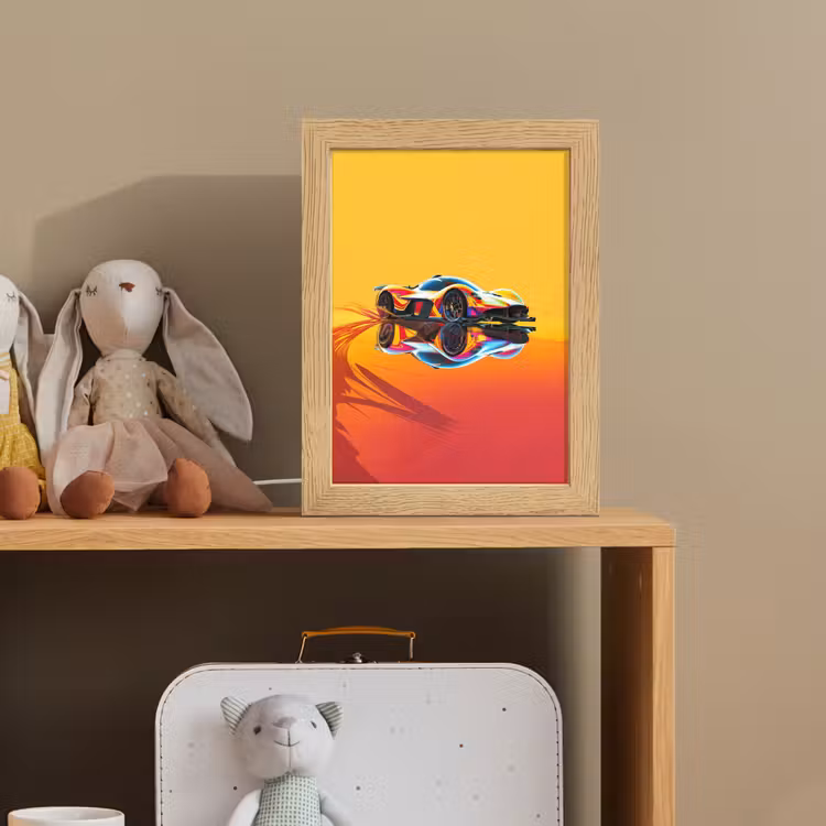 Auto - Race - F1 - Jongens - Geel - Rood Light Box met kabel klein -sfeer2_kind