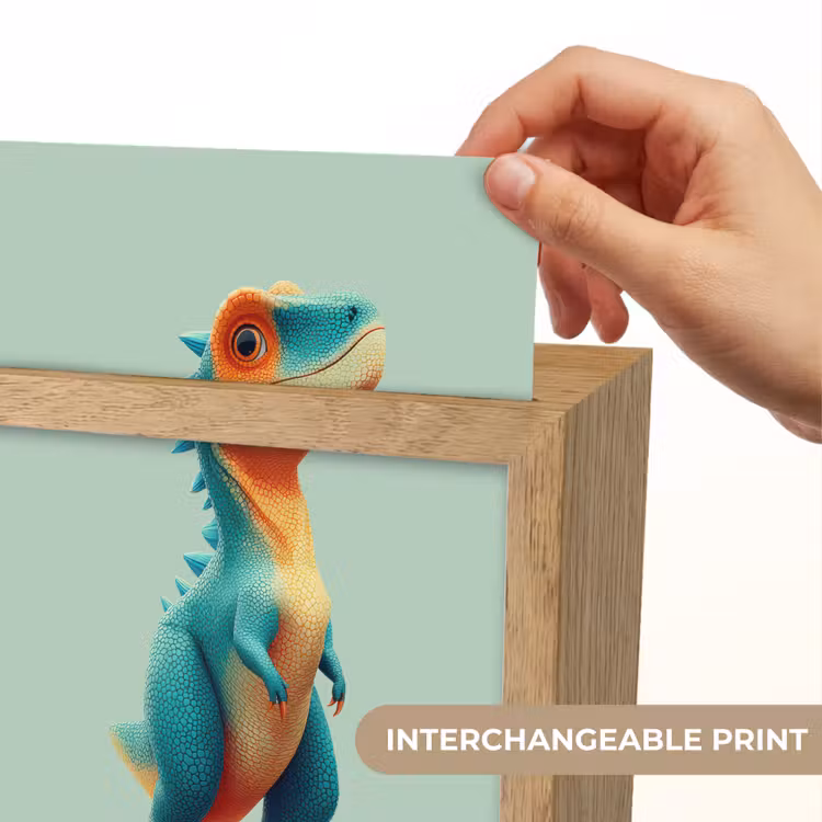 Cartoon - Dino - Oranje - Stekels Light Box met kabel (Kinderlampje) klein -USP_websiteprintEN