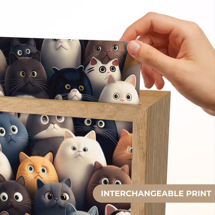 Kat - Dieren - Poes - Patroon - Jongen - Meisje Light Box met kabel (Kinderlampje) klein -USP_websiteprintEN