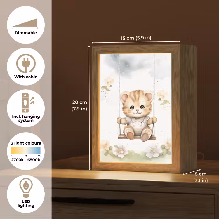 Poes - Baby - Dier - Kinderen Light Box met kabel (Kinderlampje) klein -USP_EN
