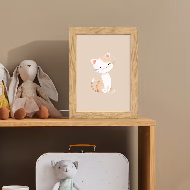 Kat - Kitten - Beige Light Box met kabel klein -sfeer2_kind