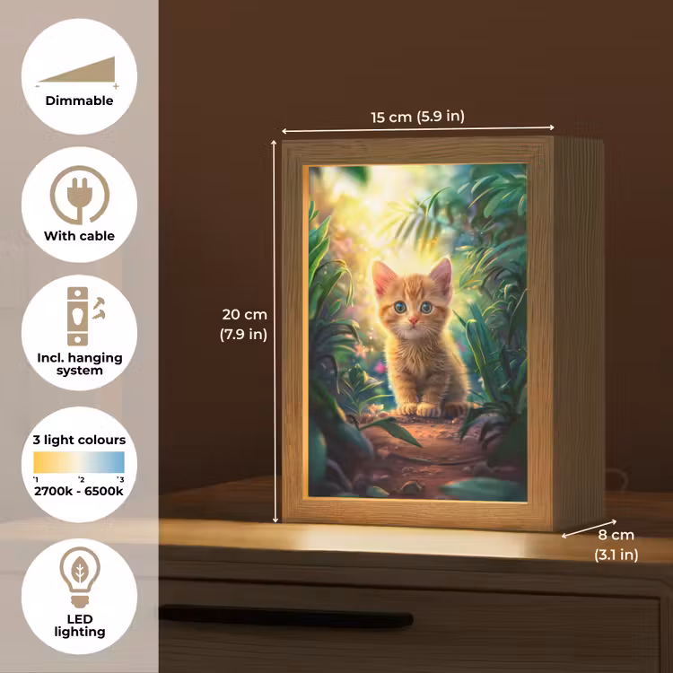 Kat - Huisdier - Natuur Light Box met kabel (Kinderlampje) klein -USP_EN