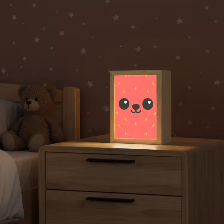 Kat - Aardbei - Cartoon Light Box met kabel klein -sfeer1_kind