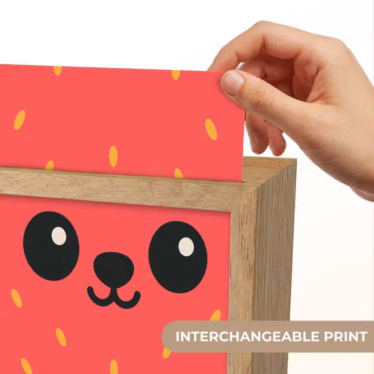 Kat - Aardbei - Cartoon Light Box met kabel (Kinderlampje) klein -USP_websiteprintEN