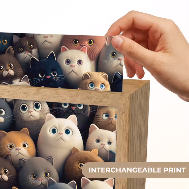 Katten - Dieren - Poes - Design - Meiden - Jongens Light Box met kabel (Kinderlampje) klein -USP_websiteprintEN