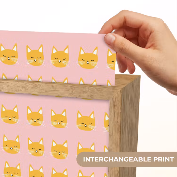 Katten - Patroon - Roze Light Box met kabel (Kinderlampje) klein 904 -USP_websiteprintEN
