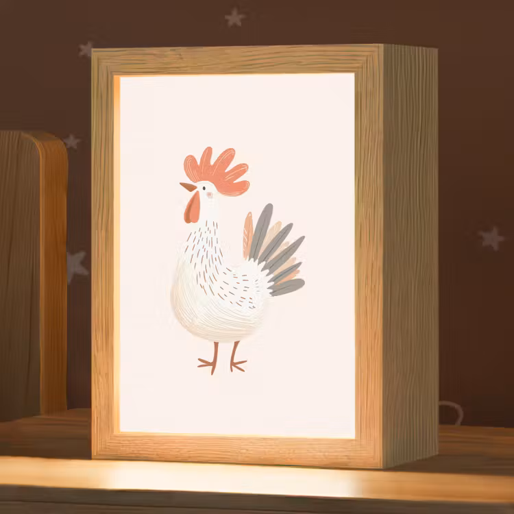 Kip - Boerderij - Dieren Light Box met kabel klein -zzz_3d_website