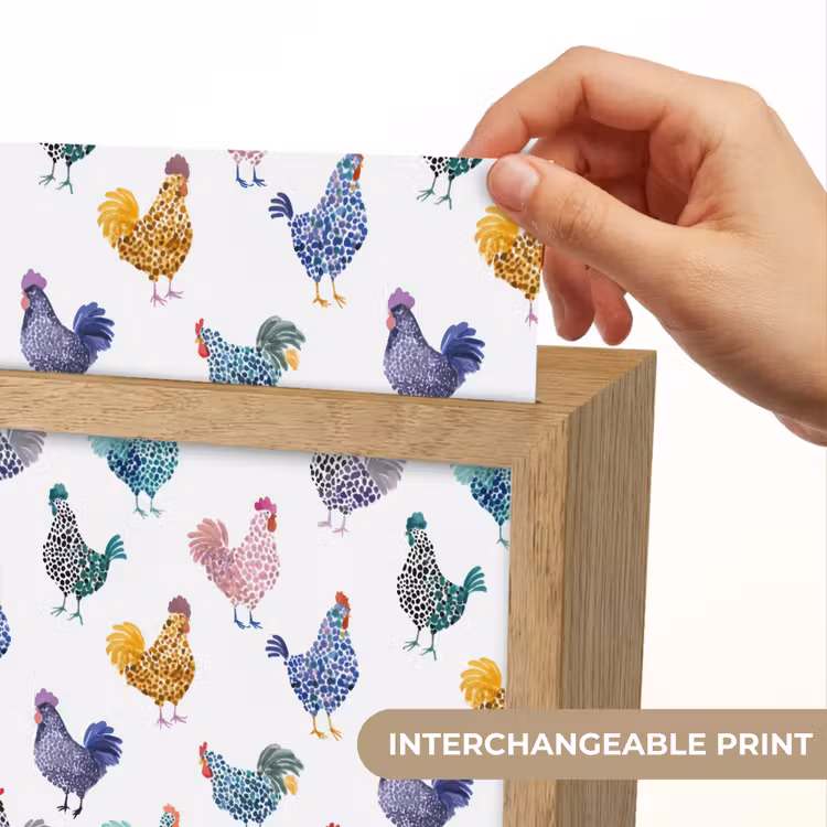 Kippen -Aquarel - Kleurrijk Light Box met kabel (Kinderlampje) klein 904 -USP_websiteprintEN