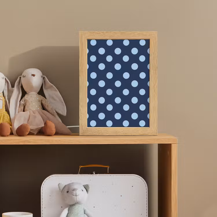 Klassiek - Dots - Blauw Light Box met kabel (Kinderlampje) klein 904 -sfeer2_kind