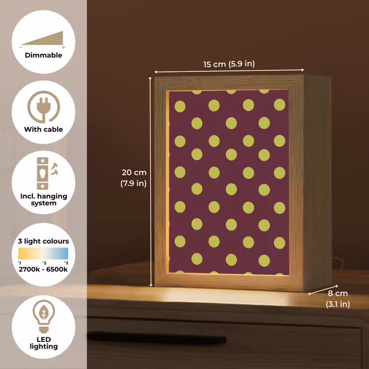 Klassiek - Stippen - Groen Light Box met kabel (Kinderlampje) klein 904 -USP_EN
