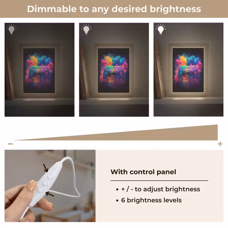 Controller - Neon - Explosie - Kleurrijk Light Box met kabel (Kinderlampje) klein -USP_dimbaarEN