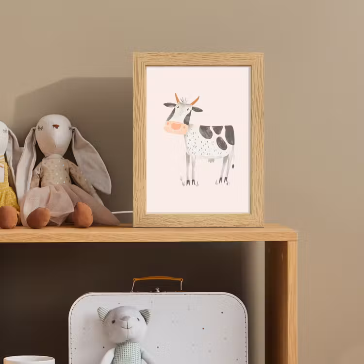 Koe - Boerderij dier - Dieren - Pastel kleuren Light Box met kabel klein -sfeer2_kind