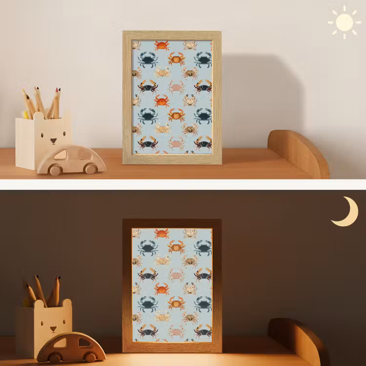 Krabben - Speels - Kleurrijk Light Box met kabel (Kinderlampje) klein 904 -sfeer3_kind