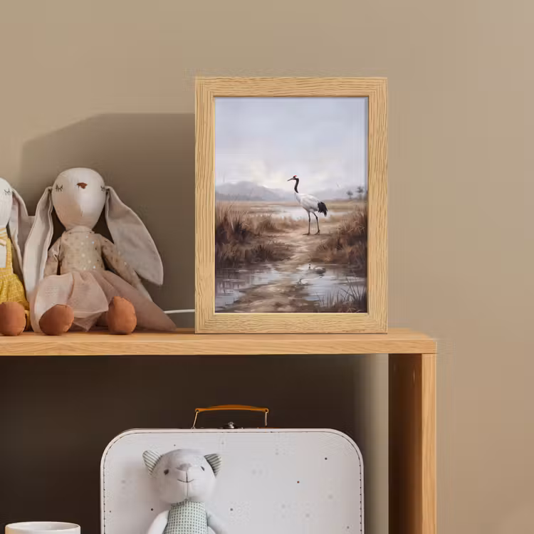Kraanvogel - Natuur - Realistisch Light Box met kabel (Kinderlampje) klein -sfeer2_kind