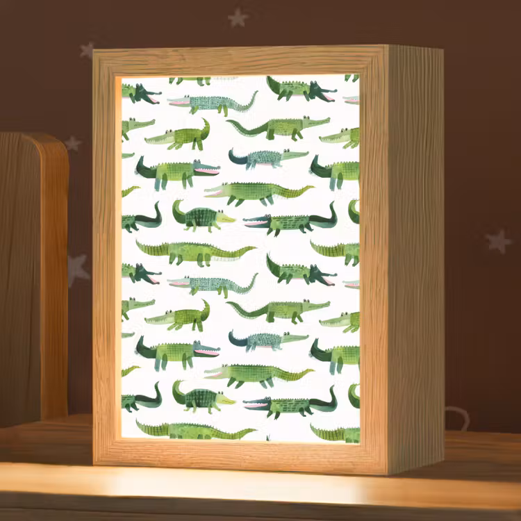 krokodillen - Speels - Groen Light Box met kabel (Kinderlampje) klein 904 -zzz_3d_website