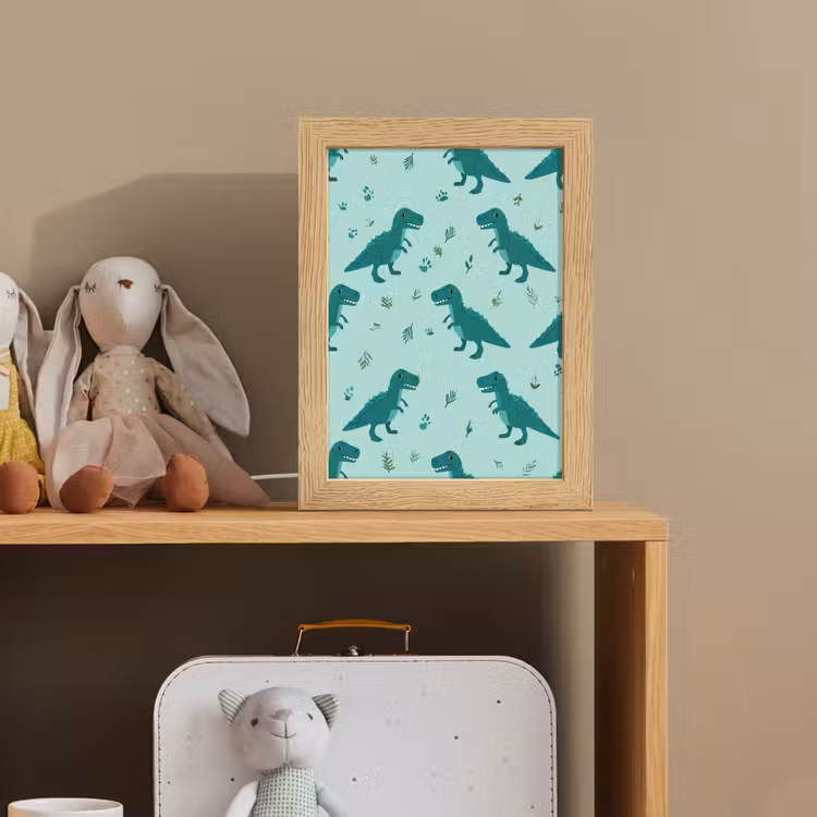 Donkergroen - Dinosaurussen - Afdrukken - Bladeren Light Box met kabel klein -sfeer2_kind