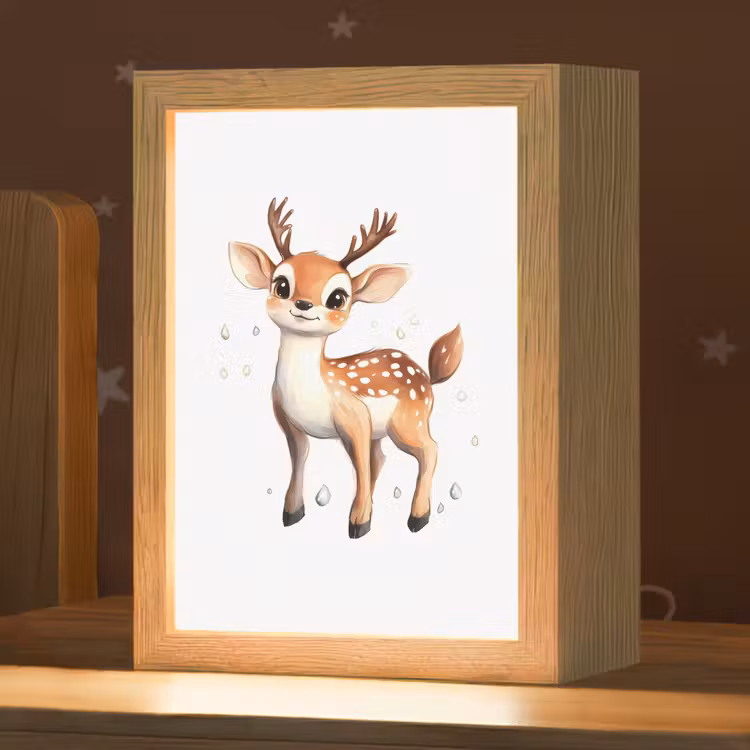 Hert - Dier - Bruin Light Box met kabel klein -zzz_3d_website