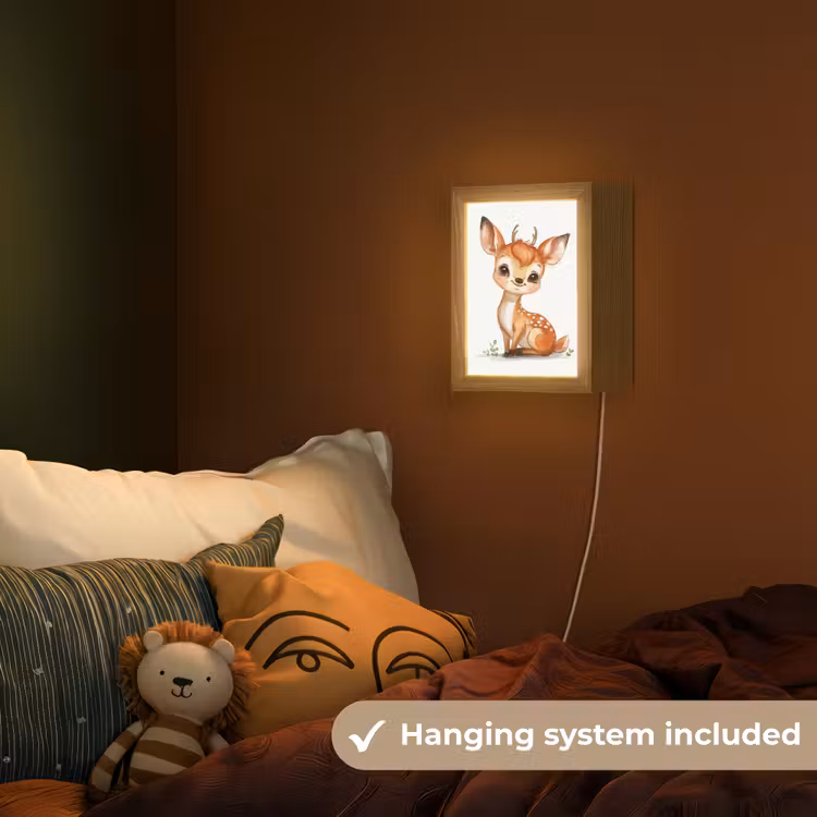 Hert - Baby - Dieren Light Box met kabel (Kinderlampje) klein -sfeer5_kind_EN
