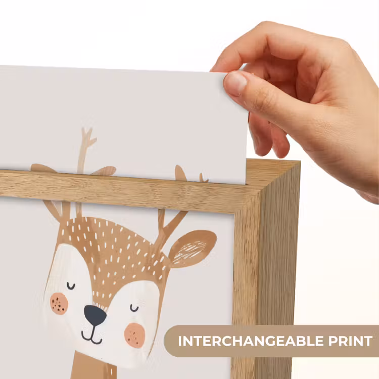 Hert - Bosdieren - Beige Light Box met kabel (Kinderlampje) klein -USP_websiteprintEN