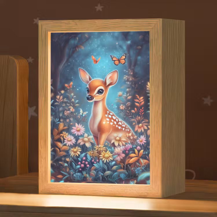 Hert - Magisch - Sprookjesbos Light Box met kabel klein -zzz_3d_website