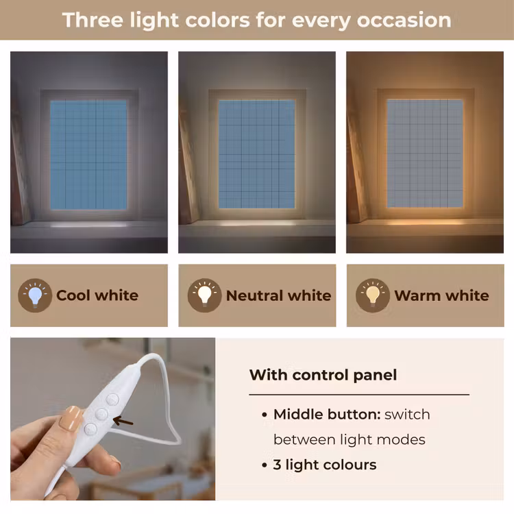 Ruiten - Geometrisch - Blauw Light Box met kabel (Kinderlampje) klein 904 -USP_lichtkleurEN