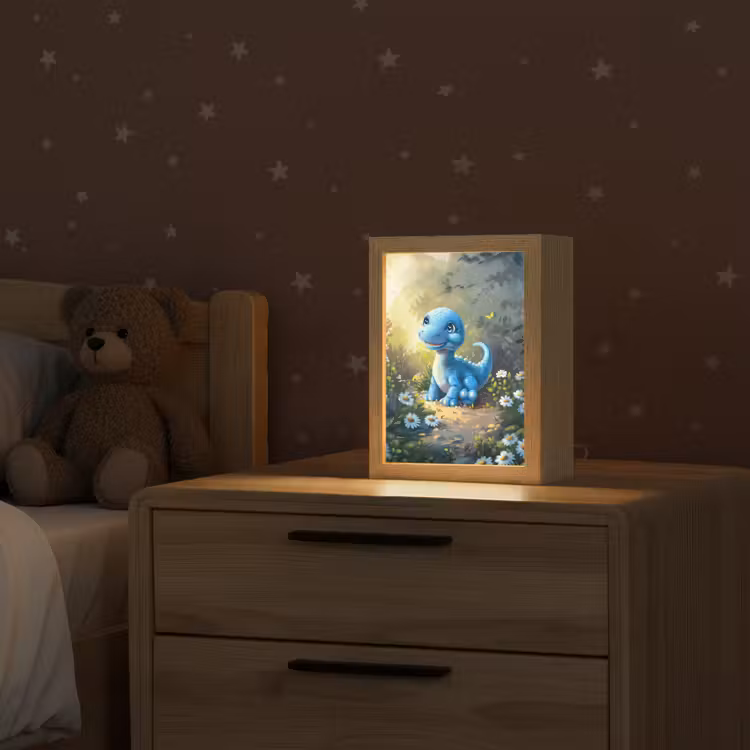 Dino - Blauw - Baby - Dinosaurus Light Box met kabel klein -sfeer1_kind